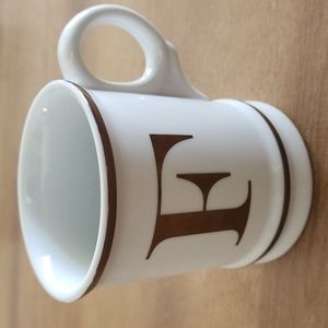 Williams Sonoma Coffee Mug Gold letter F